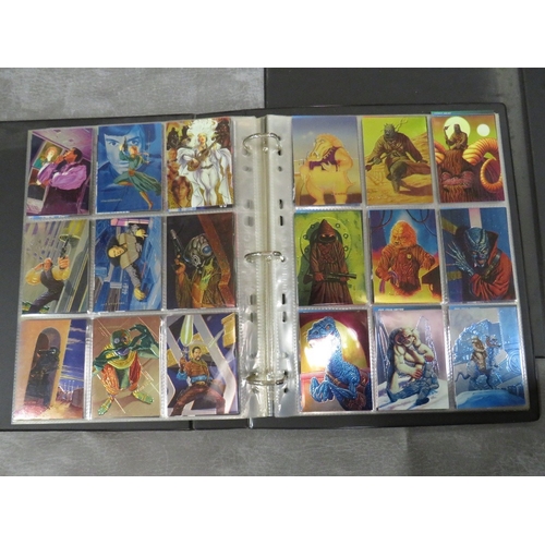 88 - THREE STAR WARS TOPPS TRADING CARD BINDERS AND CONTENTS