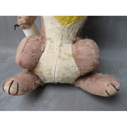 92 - A VINTAGE MERRYTHOUGHT MUSICAL 'THUMPER' SOFT TOY, H 41 cm, together with a musical Music Reuge bear... 