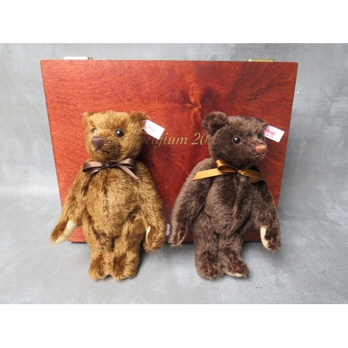 94 - A BOXED SET OF STEIFF LIMITED EDITION 'AMBAO CHOCOLATE BELGIUM BEAR SET', EAN 660320. limited editio... 