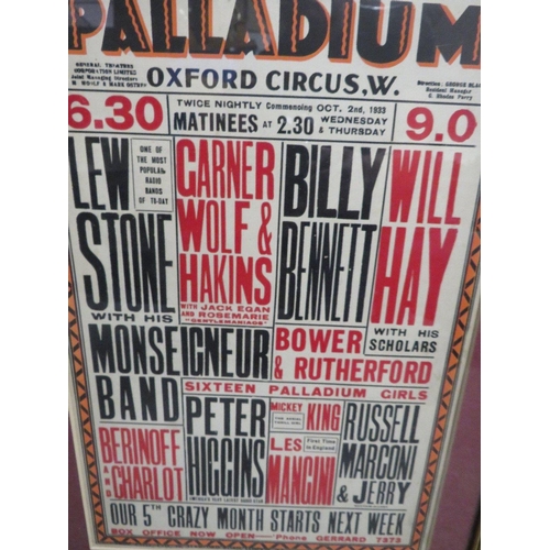 208 - A Billy Smarts Circus poster together with two London Palladium small bill posters circa 1930 (3)