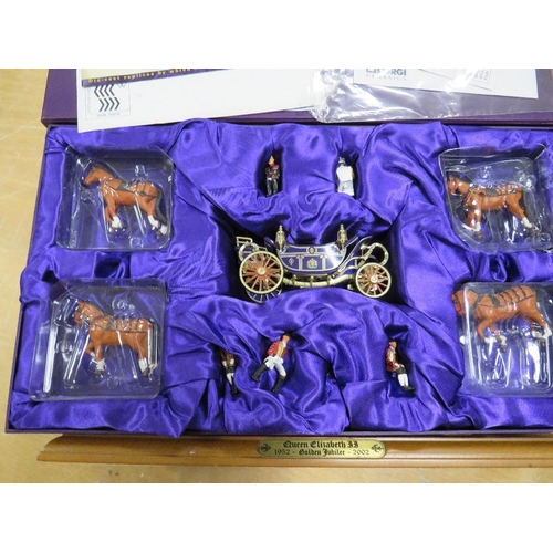 241 - A Corgi Golden Jubilee boxed horse and carriage set Queen Elizabeth II