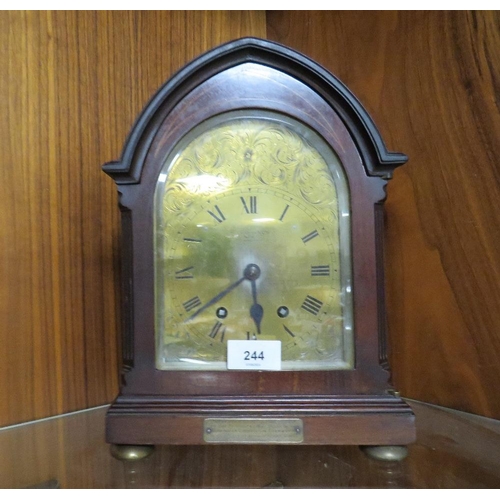 244 - A brass R.C. March & Co Birmingham mantle clock