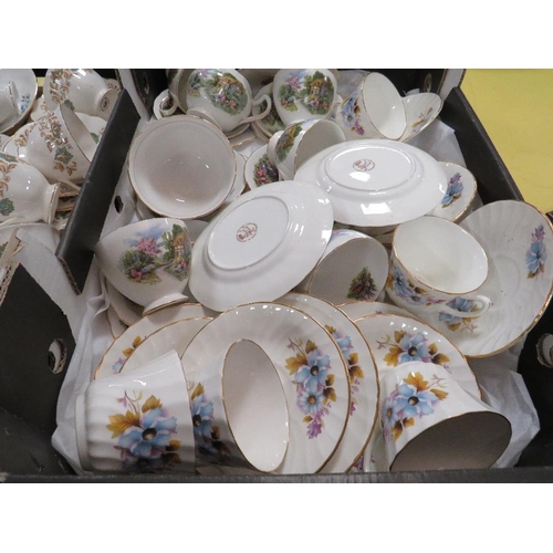 248 - Three boxes containing six teasets