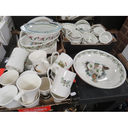 277 - Three trays of assorted Portmeirion ceramics to include a small tray of mugs