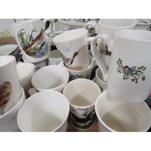 277 - Three trays of assorted Portmeirion ceramics to include a small tray of mugs