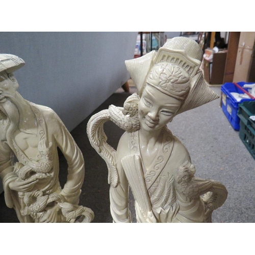 282 - Three large Oriental figures