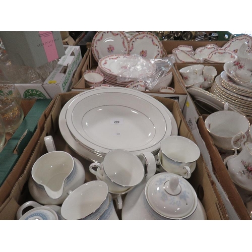 299 - Three trays of ceramics to include two trays of Minton 