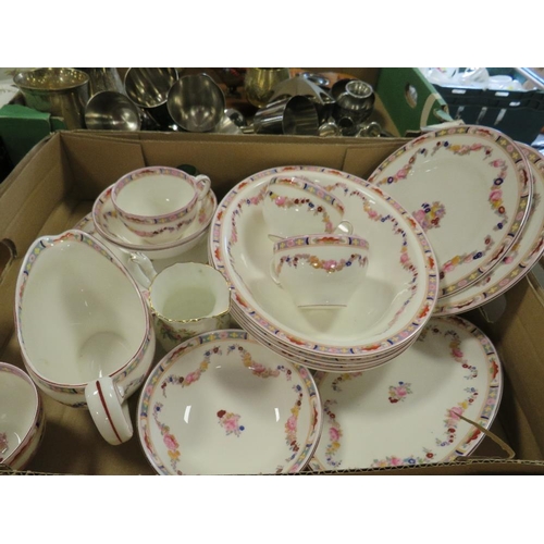 299 - Three trays of ceramics to include two trays of Minton 