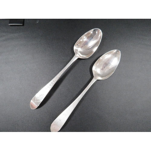 Two hallmarked silver Irish spoons