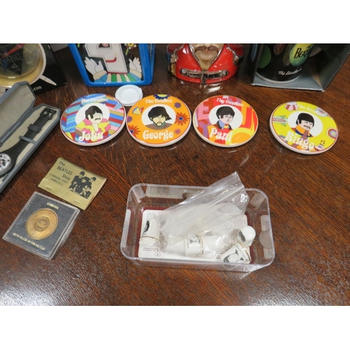 170 - A SELECTION OF MAINLY CHINA BEATLES MEMORABILIA, to include unusual Yellow Submarine money box with ... 