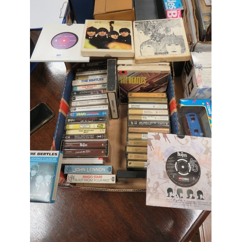 173 - A COLLECTION OF THIRTY THREE BEATLES CASSETTE TAPES, together with seven boxed Beatles Mono tape rec... 