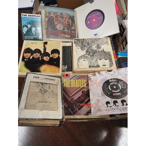 173 - A COLLECTION OF THIRTY THREE BEATLES CASSETTE TAPES, together with seven boxed Beatles Mono tape rec... 