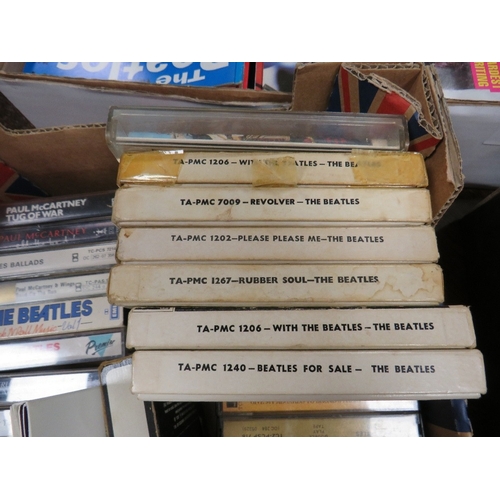 173 - A COLLECTION OF THIRTY THREE BEATLES CASSETTE TAPES, together with seven boxed Beatles Mono tape rec... 