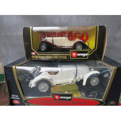 59 - BOXED BURAGO 1:18 scale 1931 Mercedes Benz SSKL 3002, boxed Burago Mercedes Benz 1928 1:24 scale , C... 