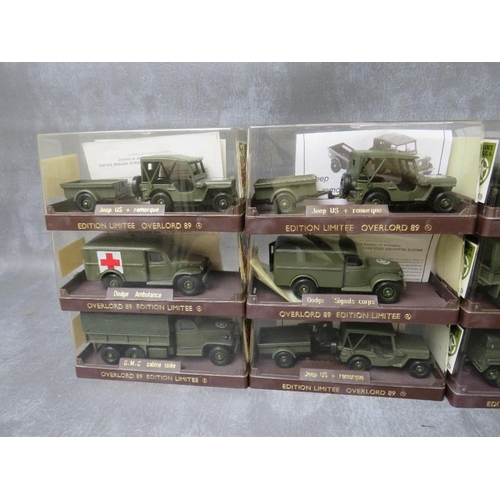 69 - TWELVE BOXED SOLIDO LIMITED EDITION OVERLORD 89 MILITARY VEHICLES