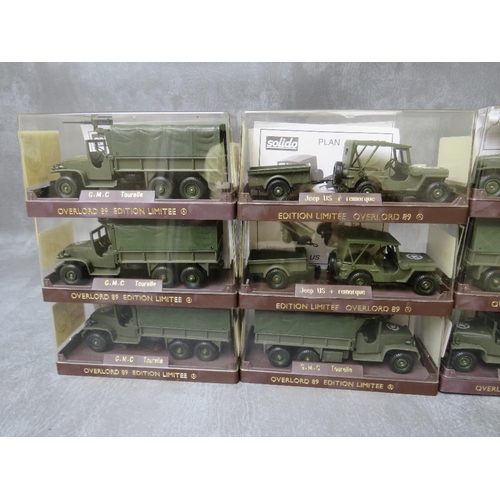 70 - TWELVE BOXED SOLIDO LIMITED EDITION OVERLORD 89 MILITARY VEHICLES