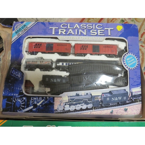 160 - TWO LARGE BOXED BATTERY OPERATED TRAINSETS, to include Universe of Classic Train International Expre... 