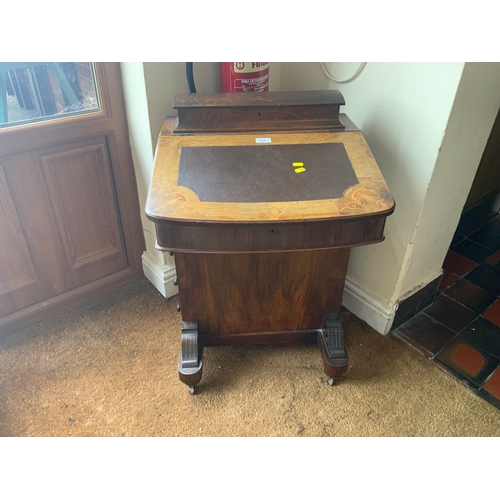 701 - An Edwardian inlaid Davenport desk