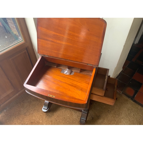 701 - An Edwardian inlaid Davenport desk