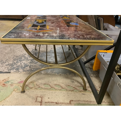 736 - A retro eastern coffee table