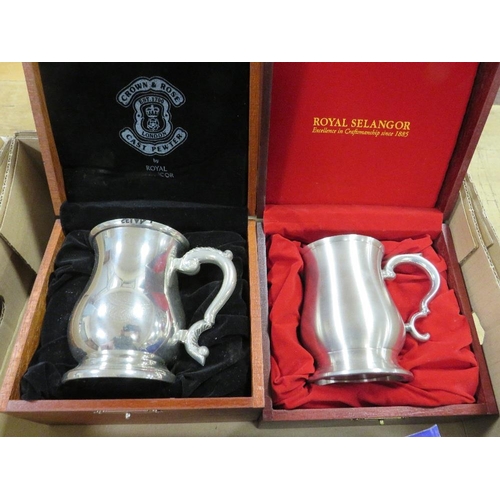 86 - Two trays of mainly Royal Selangor boxed pewter giftware, to include Disney Showcase Winnie The Pooh... 