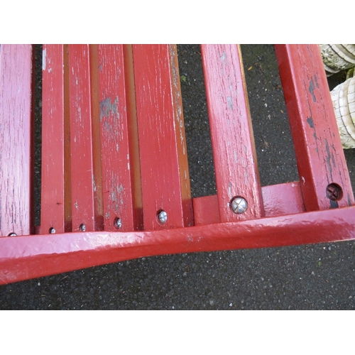 607 - A cast iron bench