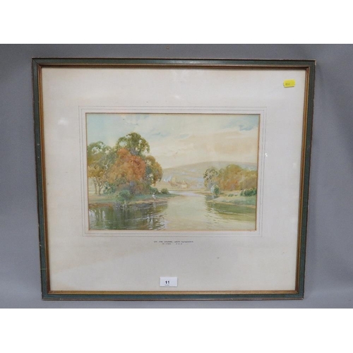 11 - Wilfred Knox unsigned framed and glazed 'On the Severn Gloucester'