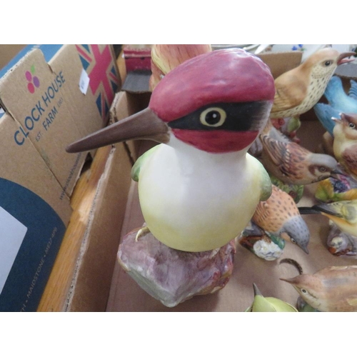 171 - A small tray of Royal Worcester ceramic bird figures