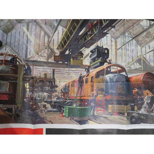 29 - A LARGE TRAIN POSTER, approx 130 x 100 cm, painted by Terence Cuneo for the cover of Unilever magazi... 