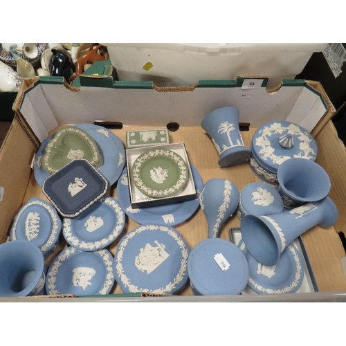 54 - A tray of Wedgwood Jasperware