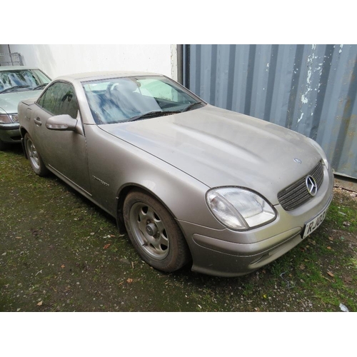 600 - A silver 2003 petrol 2L Mercedes 'RJ03 VEM', currently SORN, one key, with log book, mileage at last... 