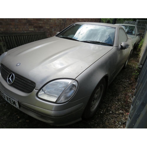 600 - A silver 2003 petrol 2L Mercedes 'RJ03 VEM', currently SORN, one key, with log book, mileage at last... 