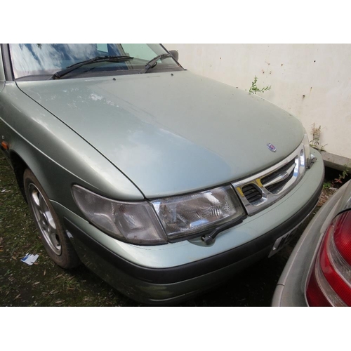 601 - A 2000 green 2L petrol SAAB 'W537 RMW', currently SORN, one key, with log book, mileage at last MOT ... 