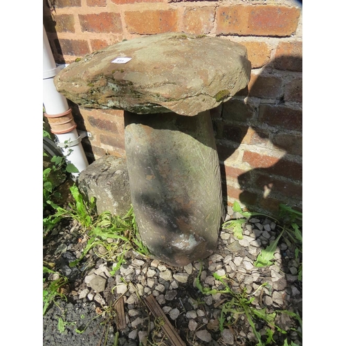 611 - An antique sandstone staddle stone / garden mushroom