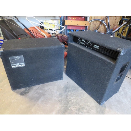 620 - An Ashdown Engineering MAG200 bass amp head with MAG CZ10T-200 and 115-200 speaker cabs