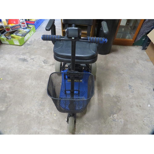 637 - A Shoprider lightweight mobility boot scooter, missing key and charger (Unchecked)