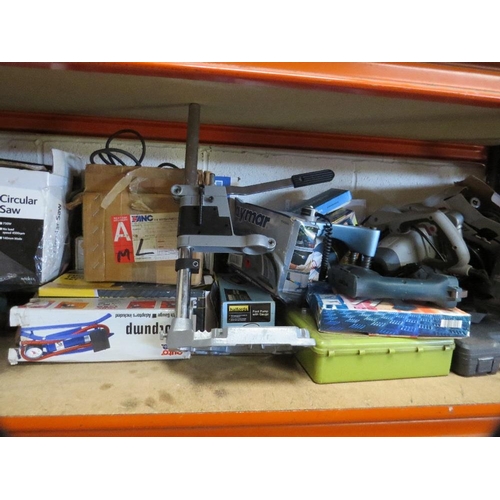 640 - A large selection of boxed and unboxed power tools etc., to include a circular saw