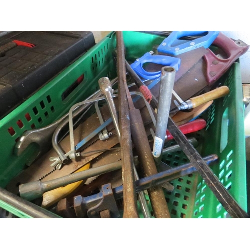 645 - A large selection of tools and tool boxes with contents - crates not included