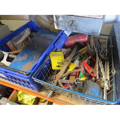 645 - A large selection of tools and tool boxes with contents - crates not included