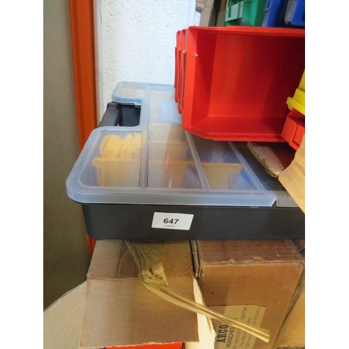 647 - A selection of storage trays