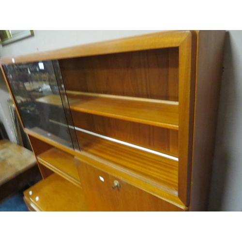 799 - A small retro McIntosh teak wall unit cabinet