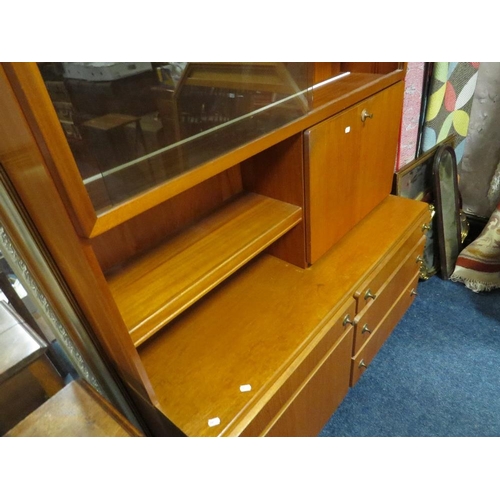 799 - A small retro McIntosh teak wall unit cabinet