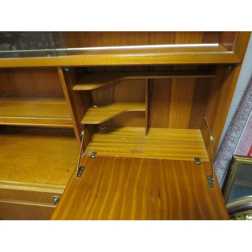 799 - A small retro McIntosh teak wall unit cabinet