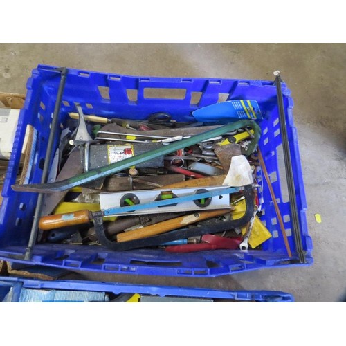 659 - Five trays of tools etc - trays not included