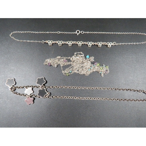 470 - Three hallmarked silver necklaces