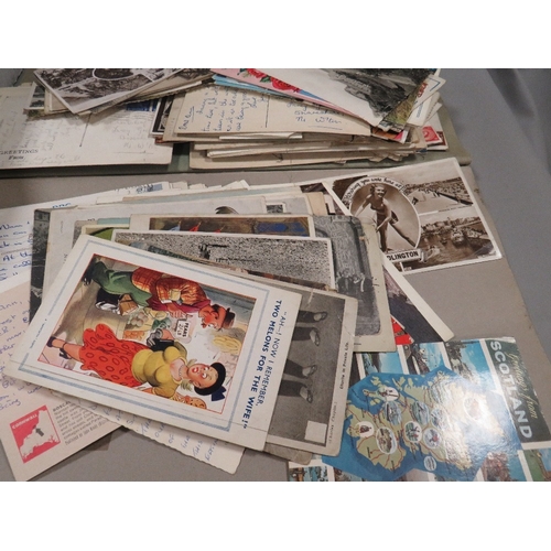 513 - A tray of collectables, watches, scrapbook etc