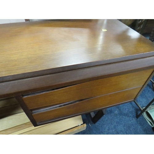 710 - A mid-century White and Newton Ltd teak dressing table W 164 cm