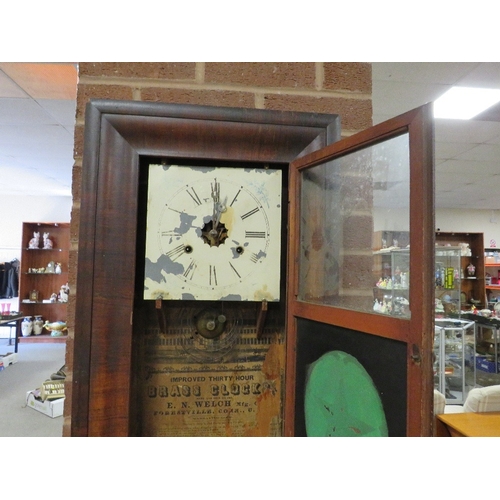 91 - A vintage 30 hour wall clock for restoration