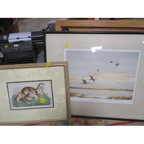 31 - A quantity of mainly framed oils, watercolours and prints, various artists and subjects