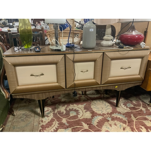 770 - An unusual padded 1950s / 1960s retro sideboard W 151 cm